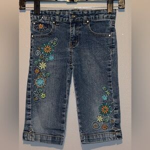 Girls Embroidered Arizona Button Snap Jeans